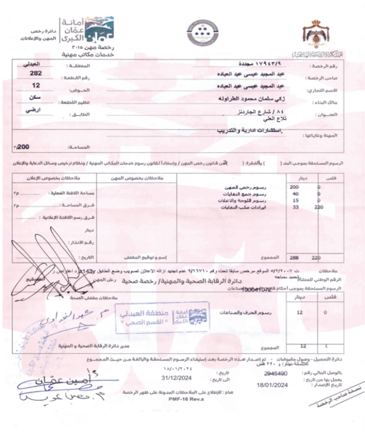 رخصة المهن
